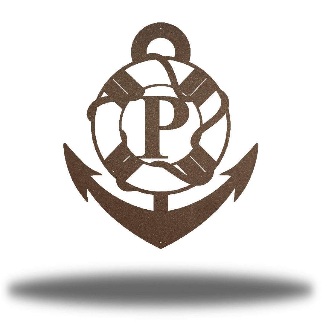 Riverside Designs-Anchor Initial Monogram-Metal Wall Art Décor