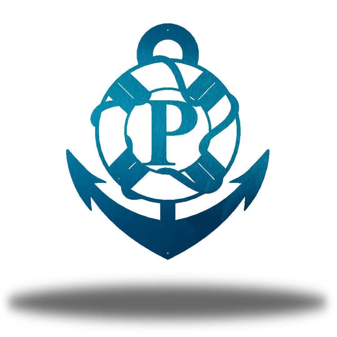 Riverside Designs-Anchor Initial Monogram-Metal Wall Art Décor