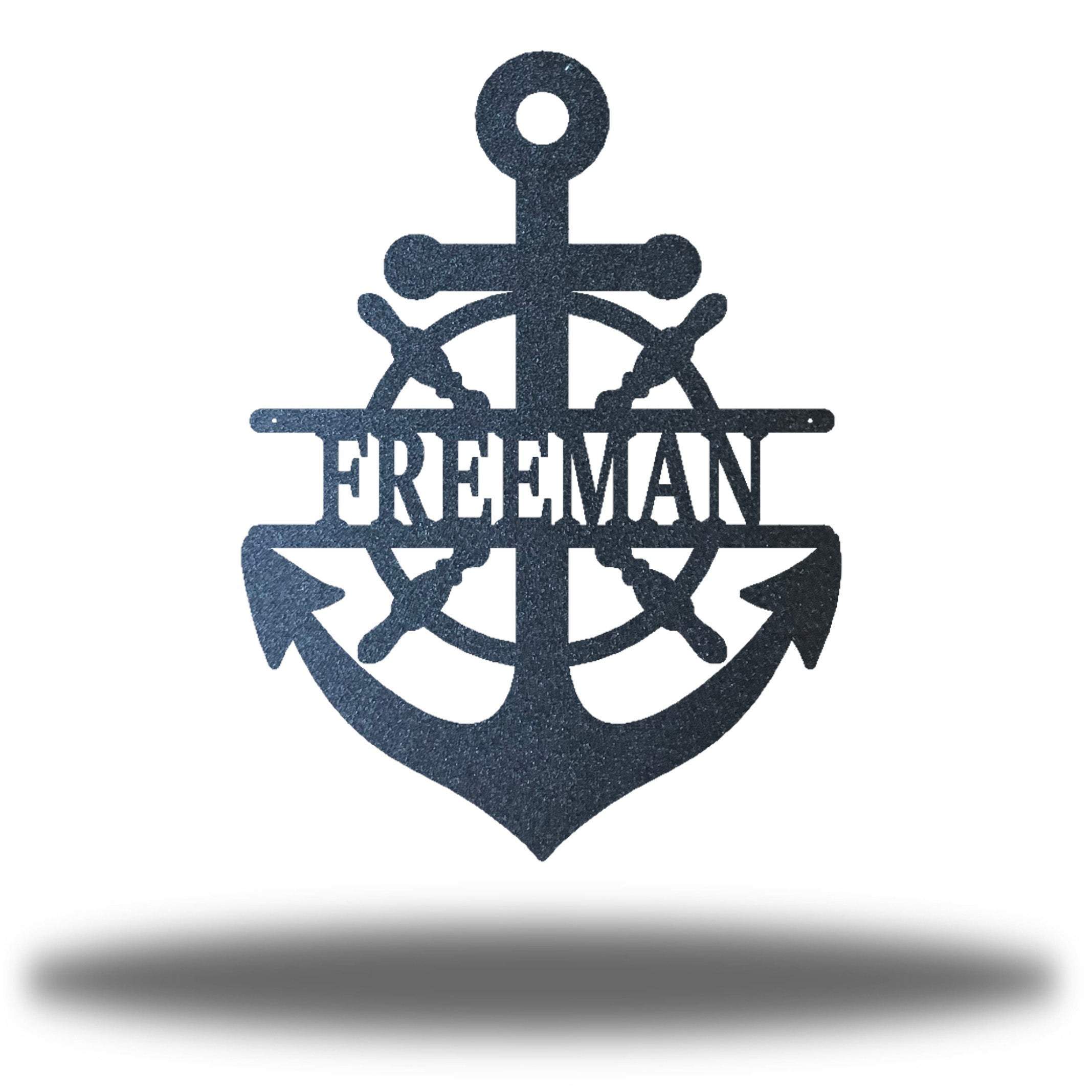 Riverside Designs-Anchor Monogram-Metal Wall Art Décor