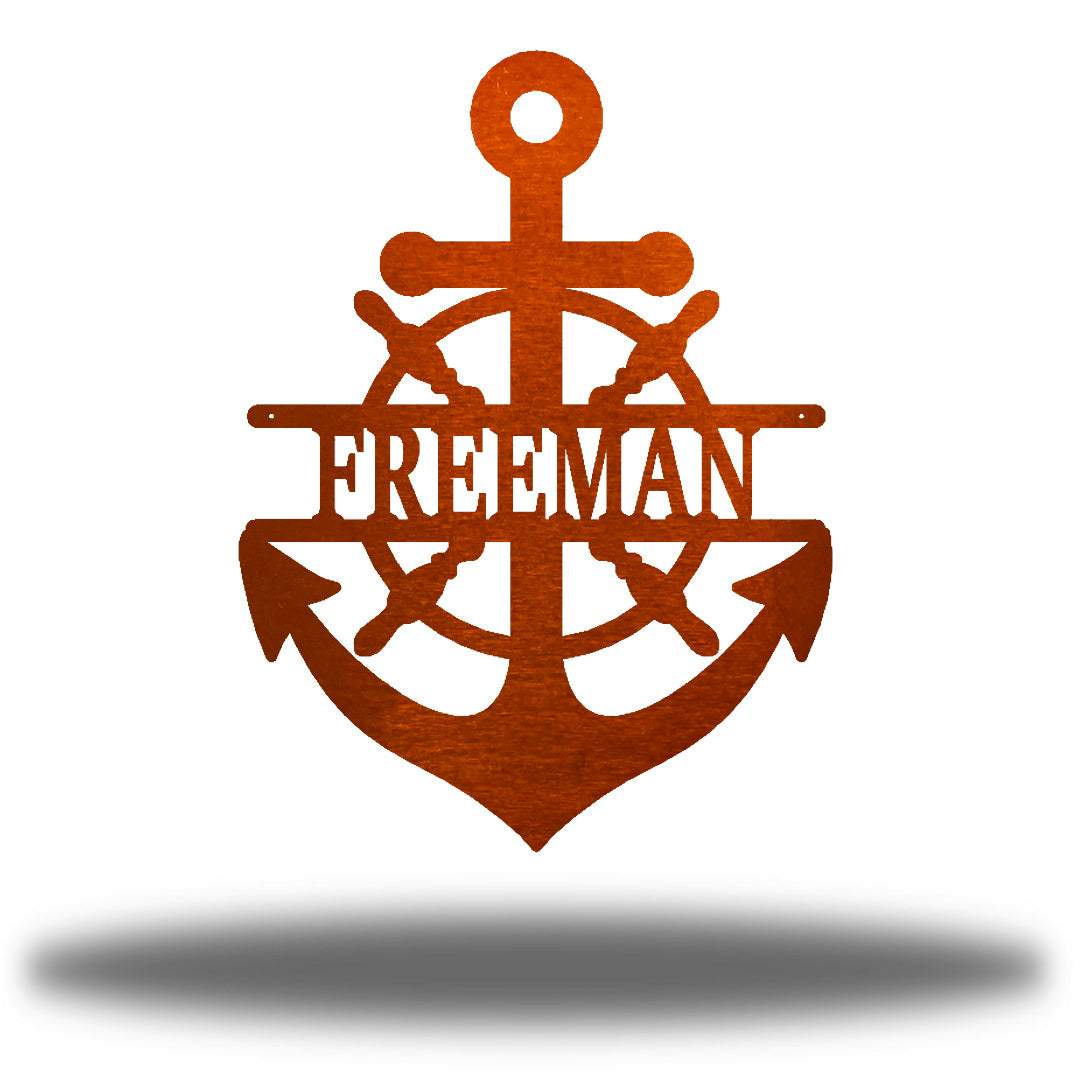 Riverside Designs-Anchor Monogram-Metal Wall Art Décor