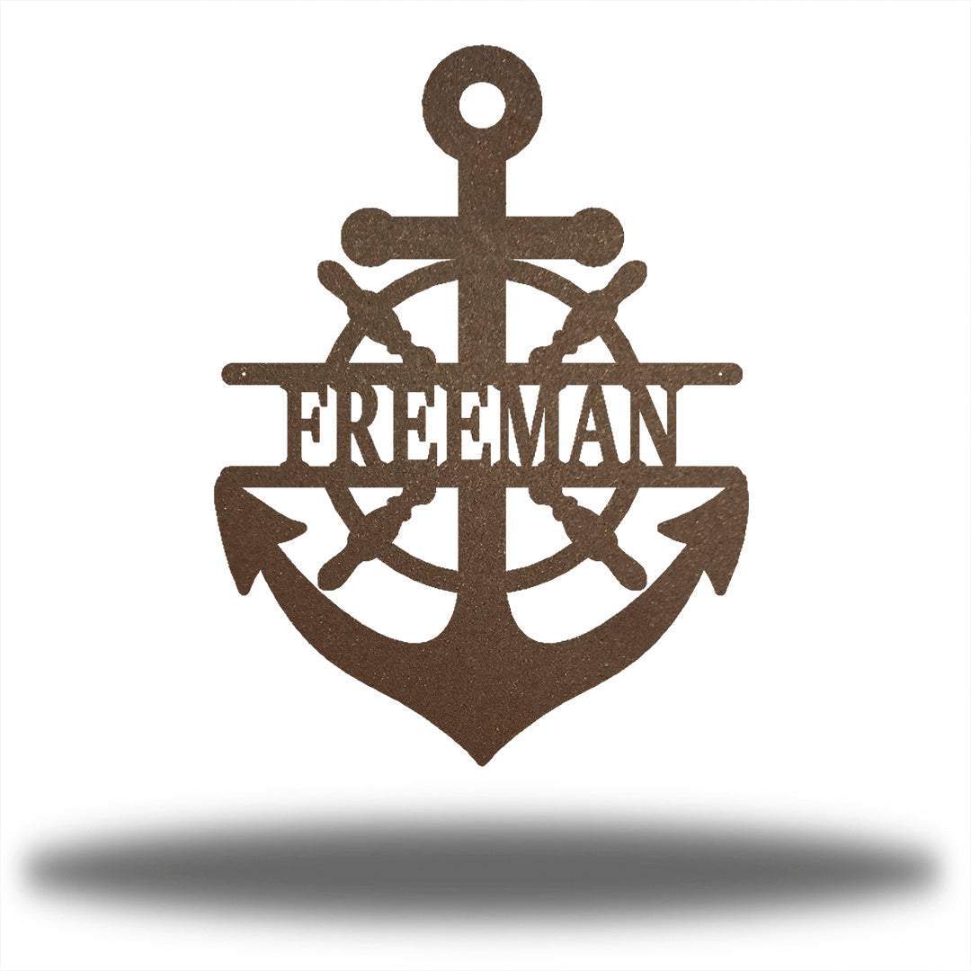 Riverside Designs-Anchor Monogram-Metal Wall Art Décor