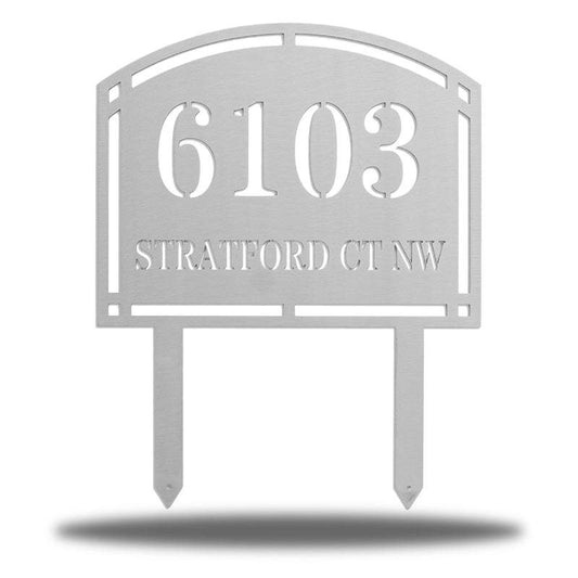 Riverside Designs-Arched Address Stake-Metal Wall Art Décor
