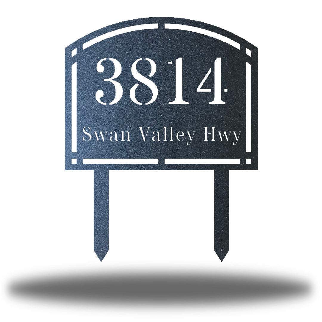Riverside Designs-Arched Address Stake-Metal Wall Art Décor