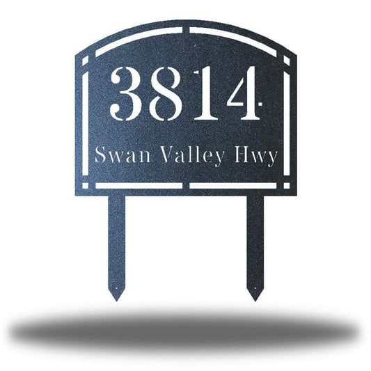 Riverside Designs-Arched Address Stake-Metal Wall Art Décor