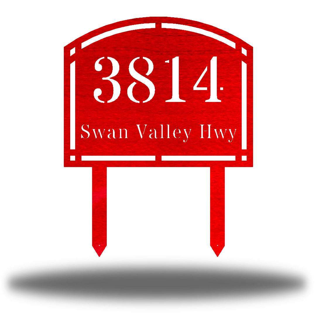Riverside Designs-Arched Address Stake-Metal Wall Art Décor