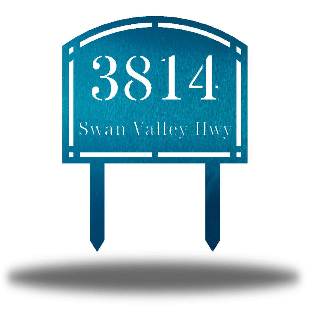 Riverside Designs-Arched Address Stake-Metal Wall Art Décor