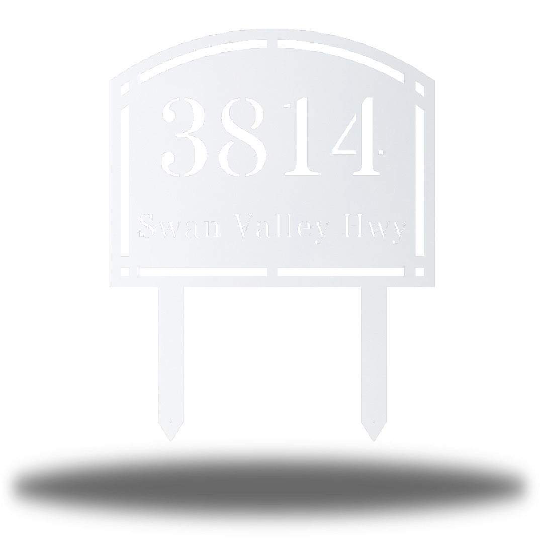 Riverside Designs-Arched Address Stake-Metal Wall Art Décor