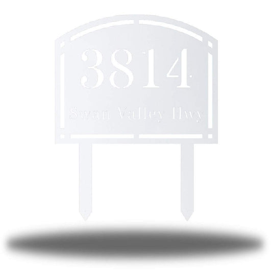 Riverside Designs-Arched Address Stake-Metal Wall Art Décor