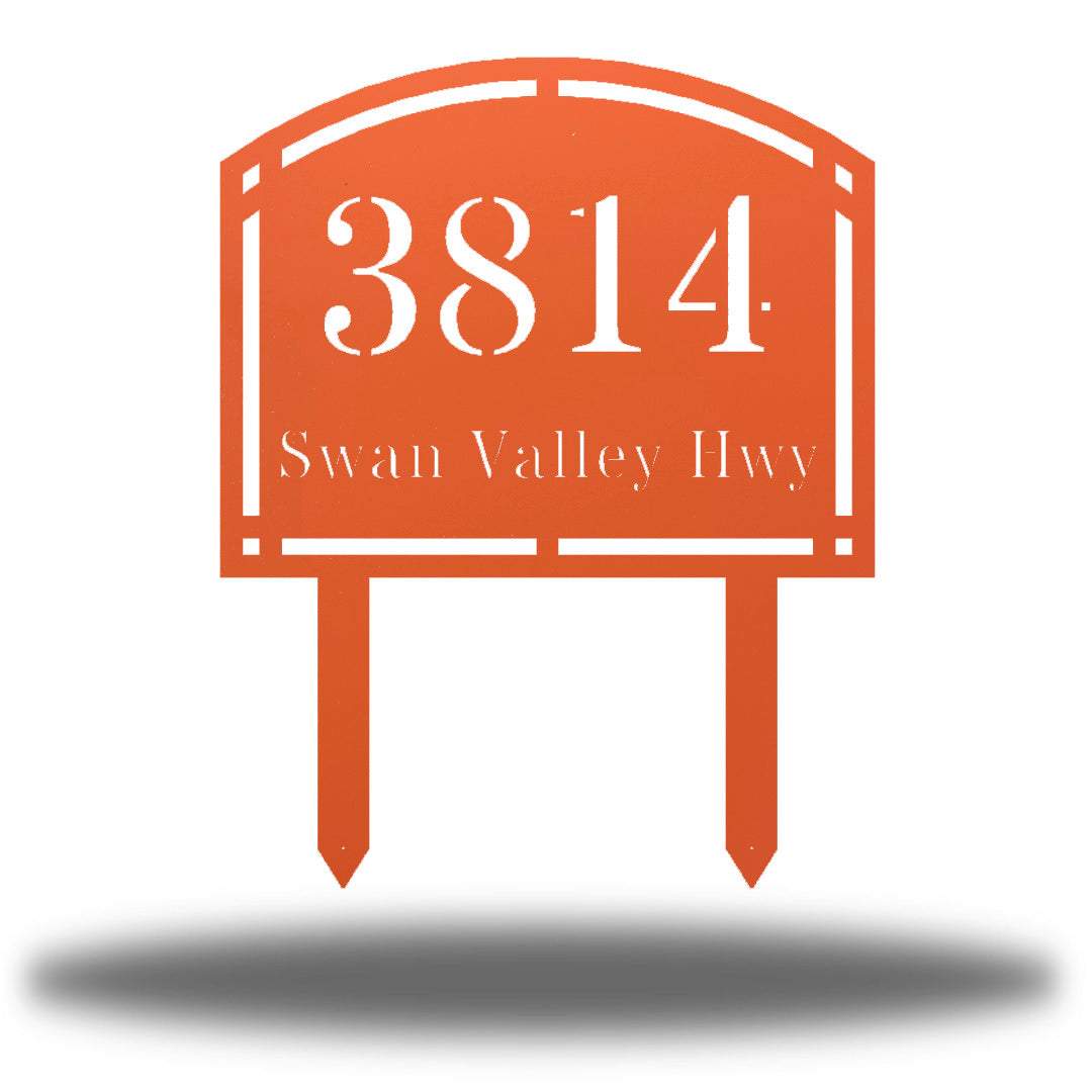 Riverside Designs-Arched Address Stake-Metal Wall Art Décor