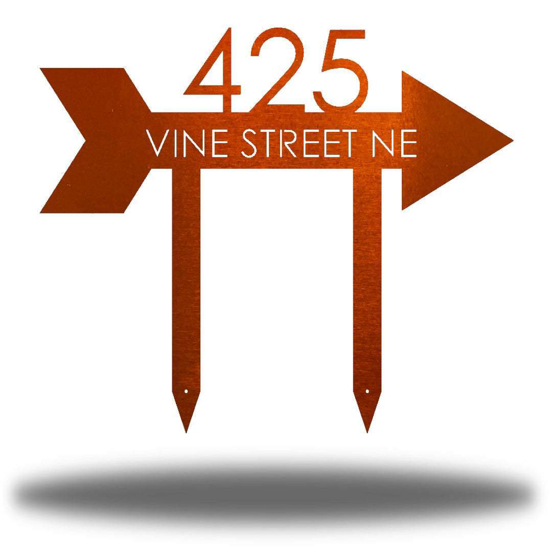 Riverside Designs-Arrow Address Stake-Metal Wall Art Décor