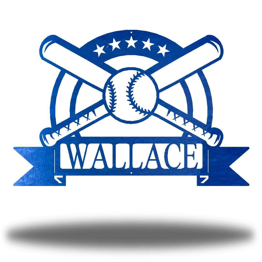 Riverside Designs-Baseball Monogram-Metal Wall Art Décor