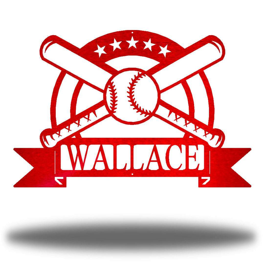 Riverside Designs-Baseball Monogram-Metal Wall Art Décor