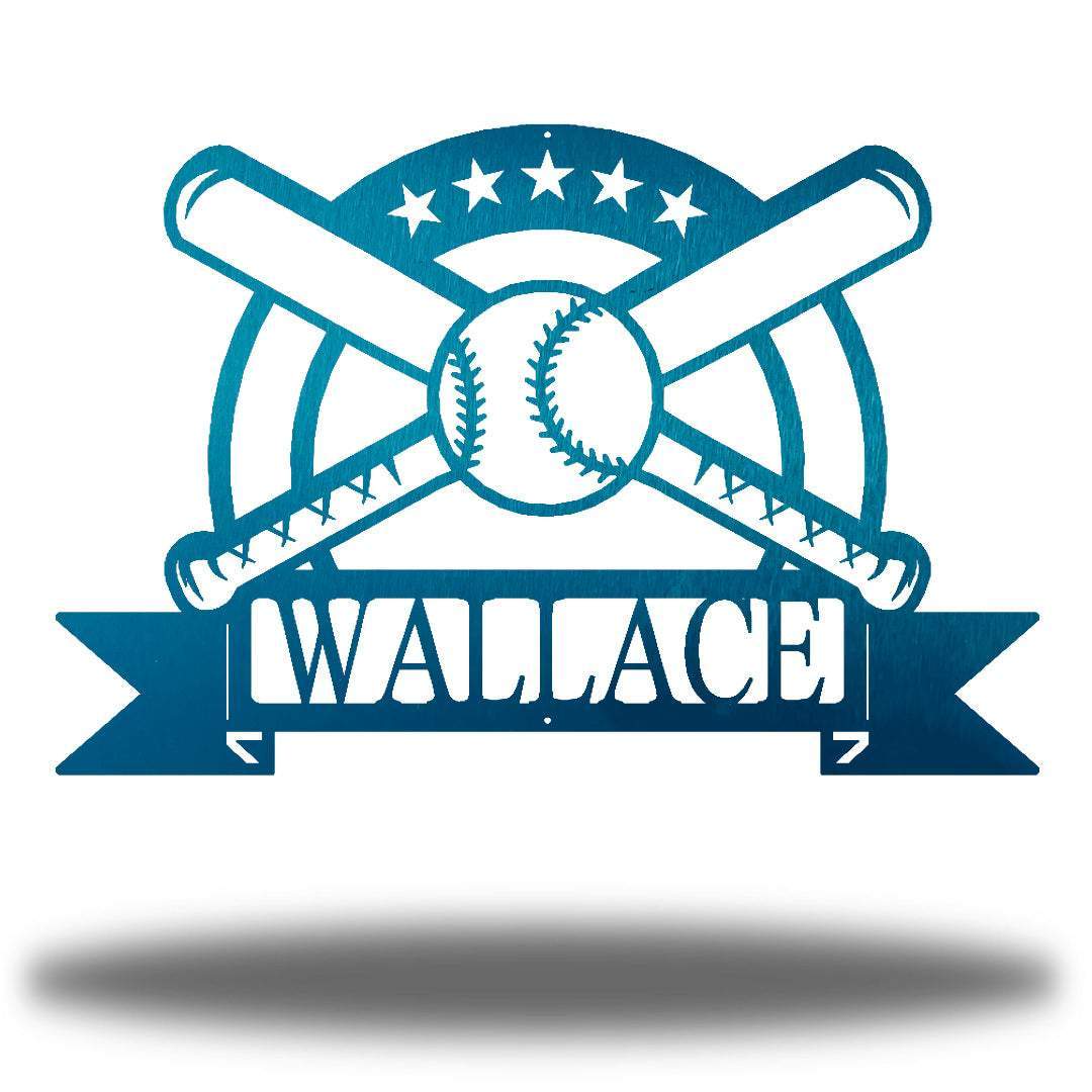 Riverside Designs-Baseball Monogram-Metal Wall Art Décor