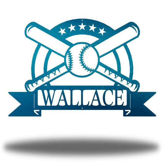 Riverside Designs-Baseball Monogram-Metal Wall Art Décor