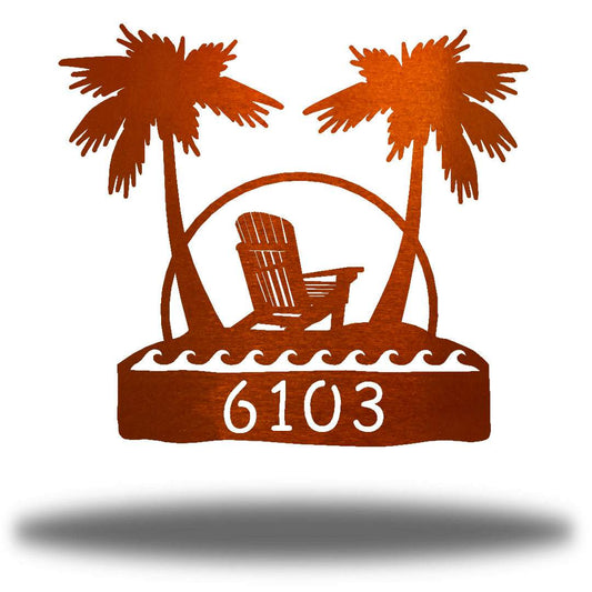 Riverside Designs-Beach Address Sign-Metal Wall Art Décor