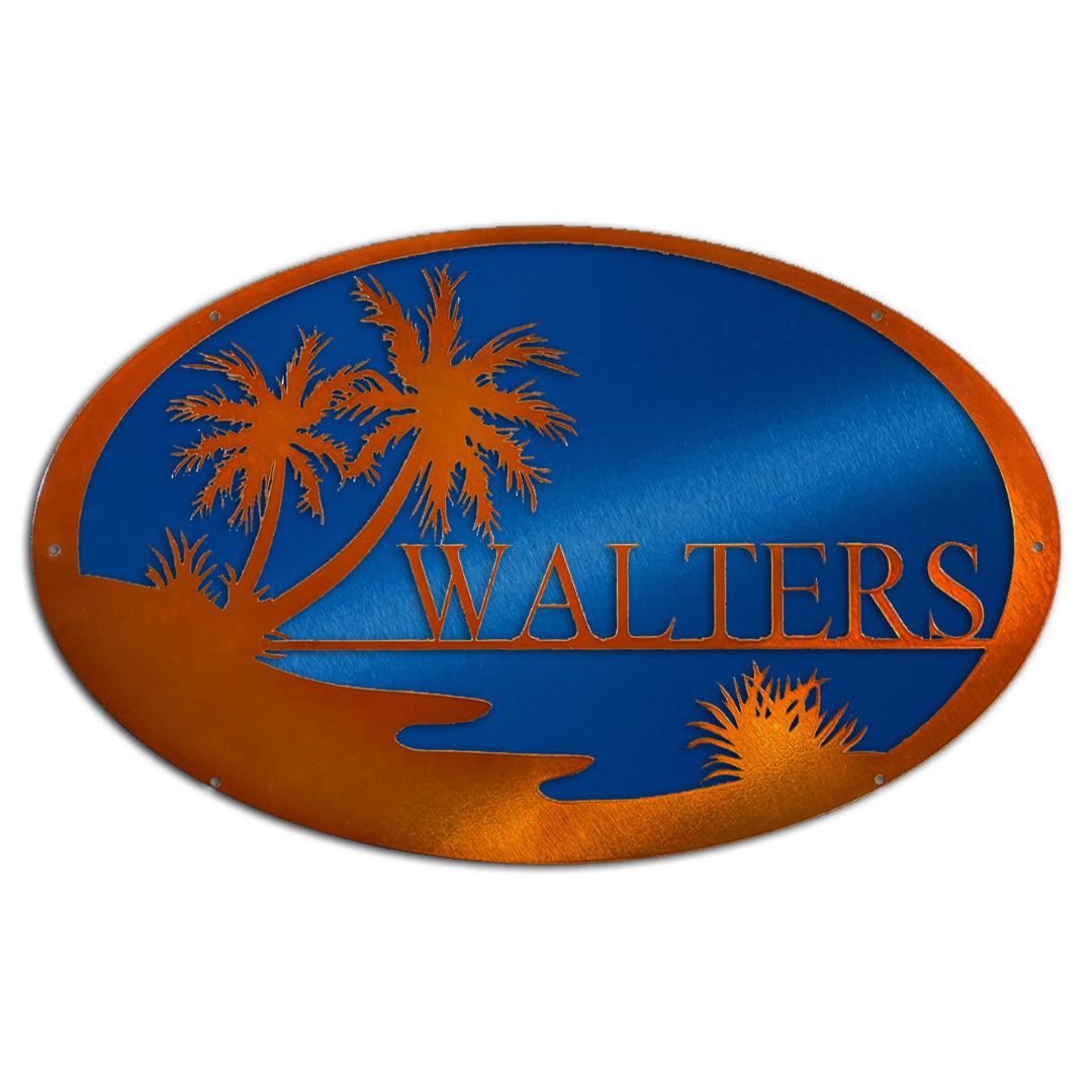 Riverside Designs-Premium Beach Monogram-Metal Wall Art Décor