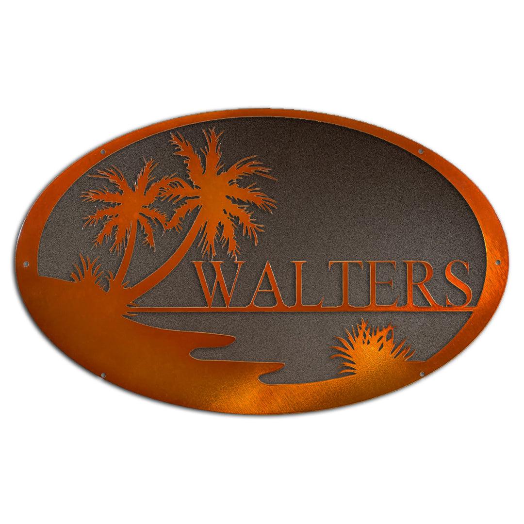 Riverside Designs-Premium Beach Monogram-Metal Wall Art Décor