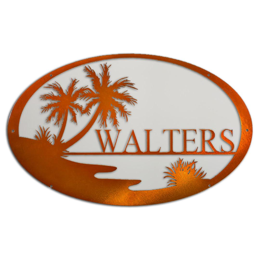 Riverside Designs-Premium Beach Monogram-Metal Wall Art Décor