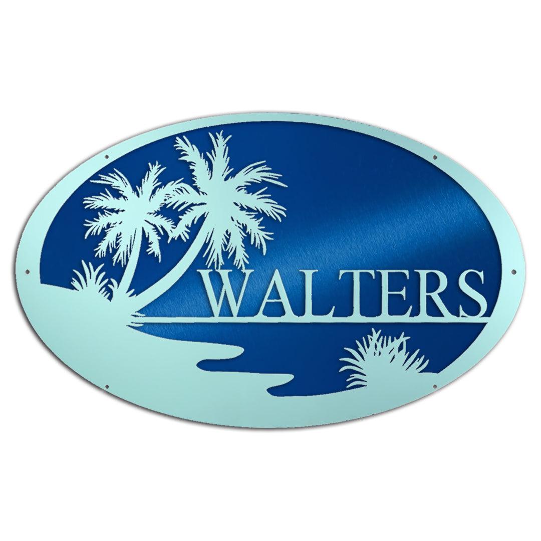 Riverside Designs-Premium Beach Monogram-Metal Wall Art Décor