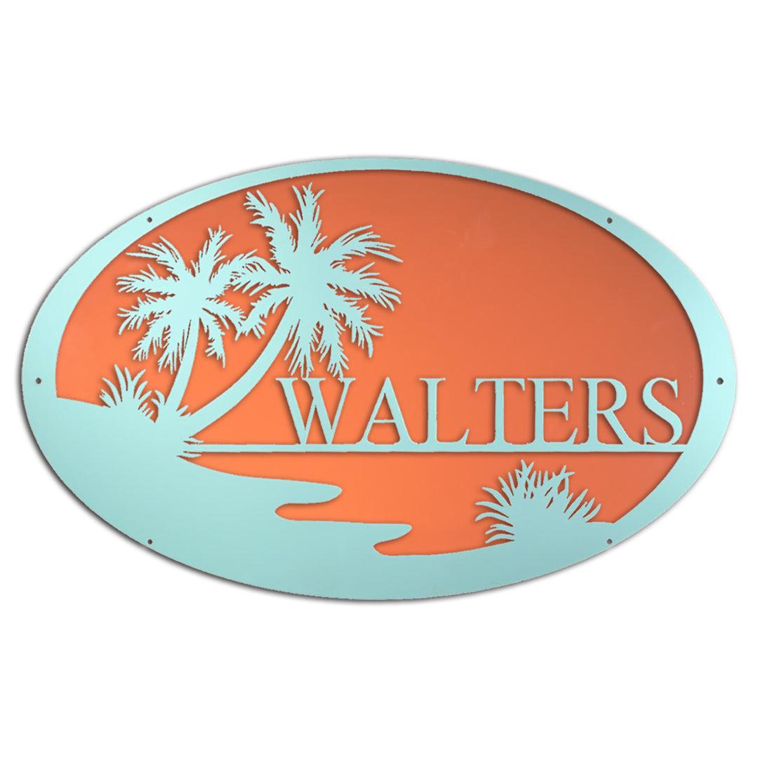 Riverside Designs-Premium Beach Monogram-Metal Wall Art Décor