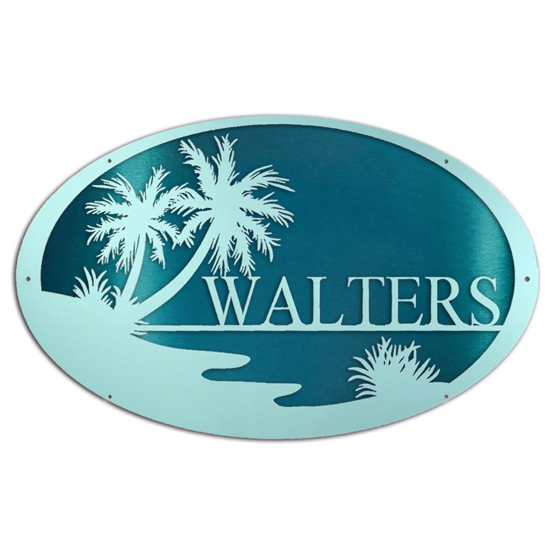 Riverside Designs-Premium Beach Monogram-Metal Wall Art Décor