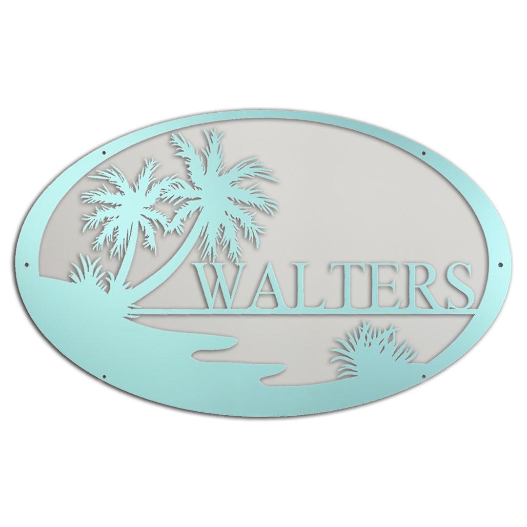 Riverside Designs-Premium Beach Monogram-Metal Wall Art Décor