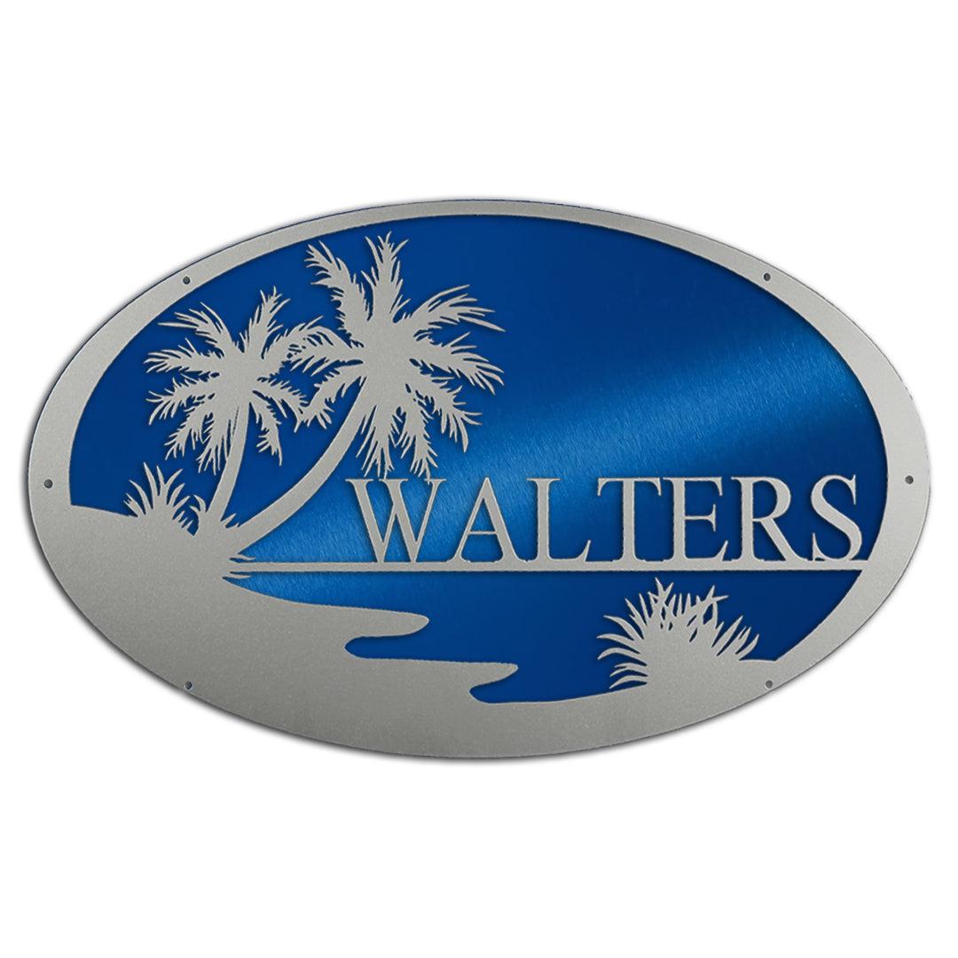 Riverside Designs-Premium Beach Monogram-Metal Wall Art Décor