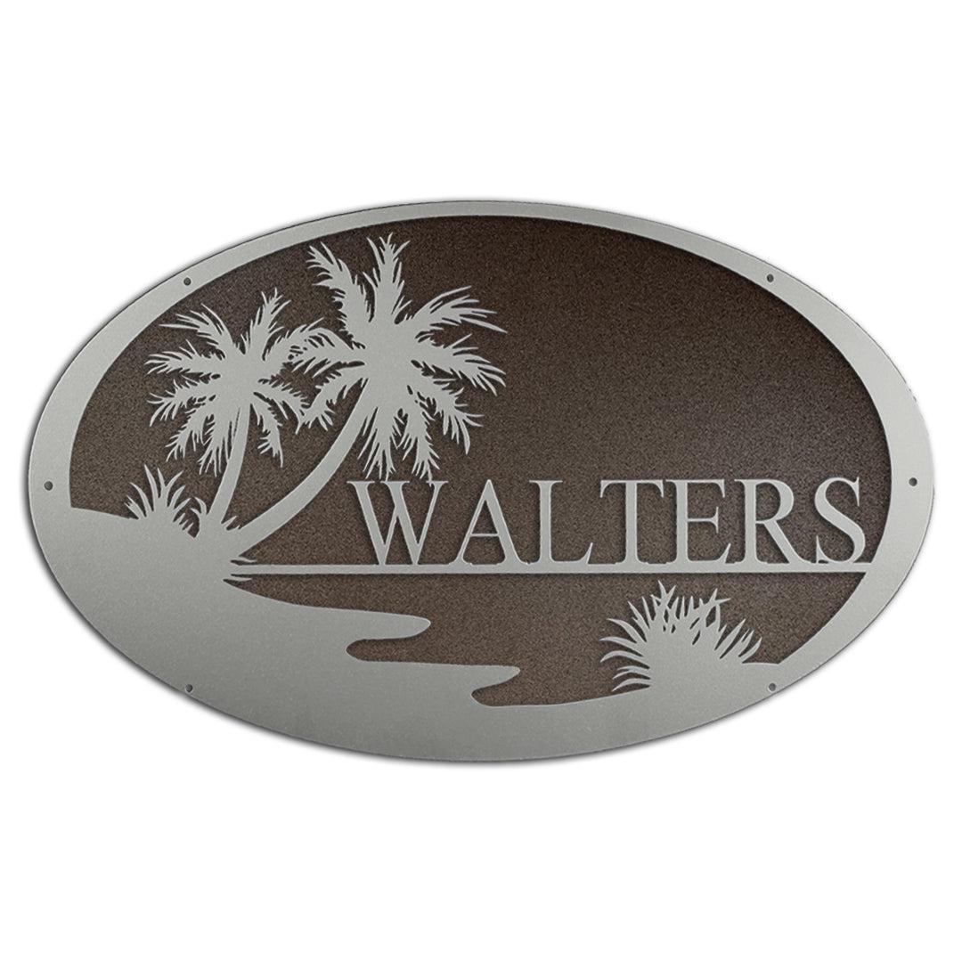 Riverside Designs-Premium Beach Monogram-Metal Wall Art Décor