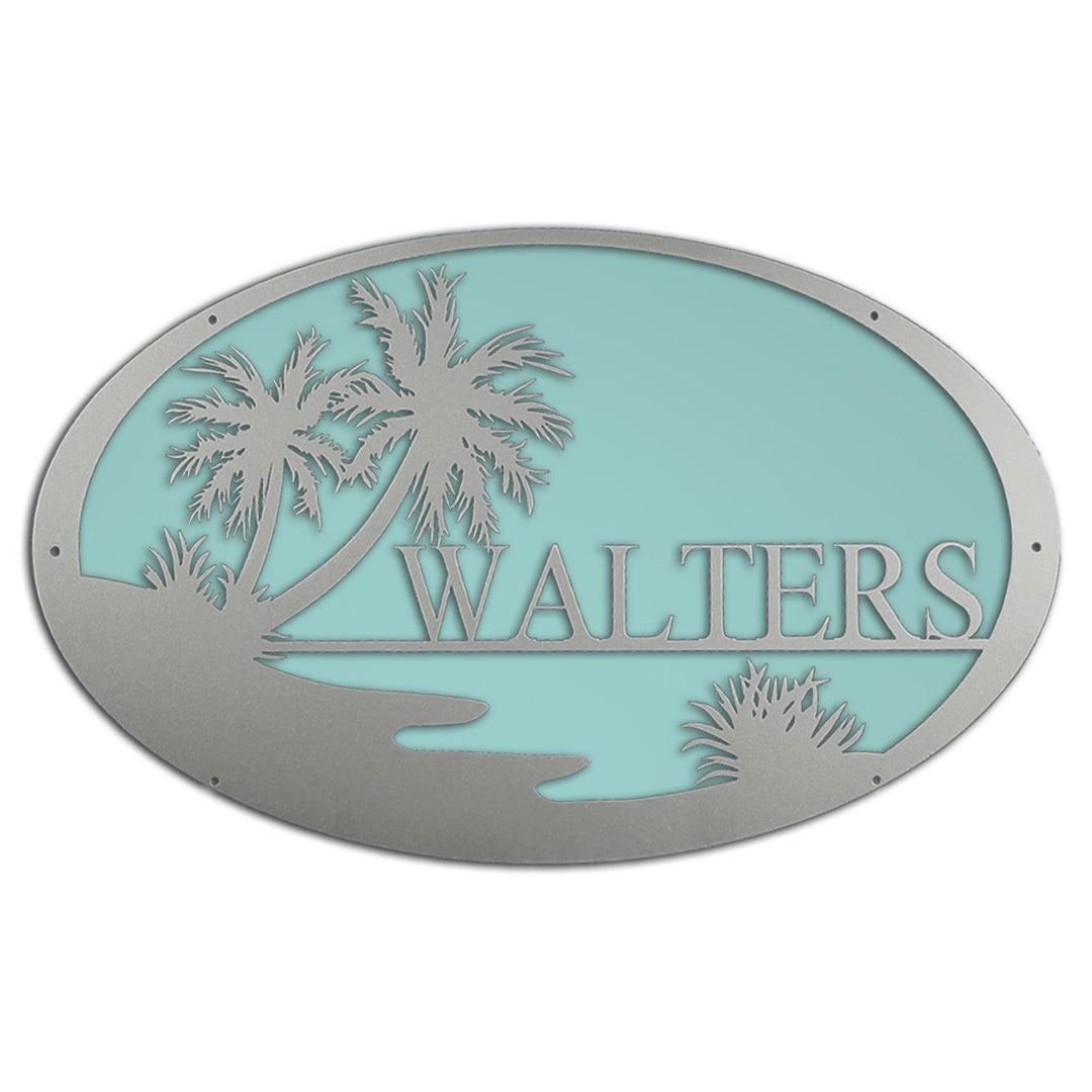 Riverside Designs-Premium Beach Monogram-Metal Wall Art Décor