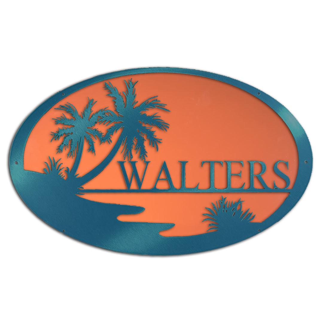 Riverside Designs-Premium Beach Monogram-Metal Wall Art Décor