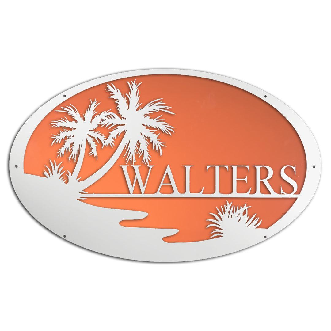 Riverside Designs-Premium Beach Monogram-Metal Wall Art Décor