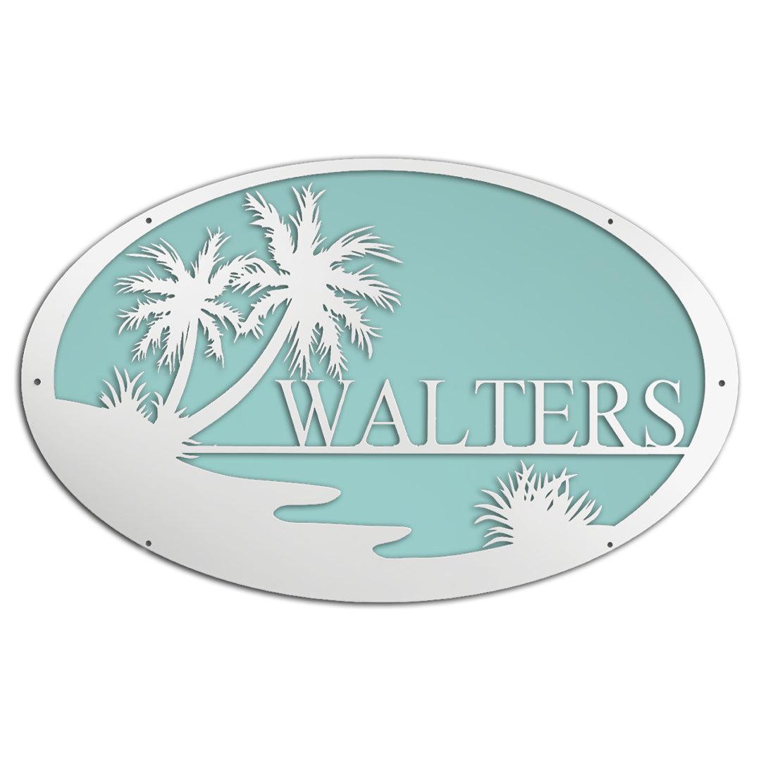 Riverside Designs-Premium Beach Monogram-Metal Wall Art Décor