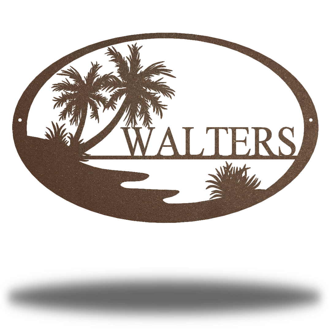 Riverside Designs-Beach Monogram-Metal Wall Art Décor