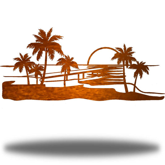 Riverside Designs-Beach Pier-Metal Wall Art Décor