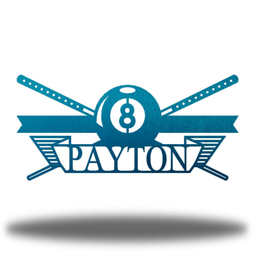 Riverside Designs-Billiards Monogram-Metal Wall Art Décor