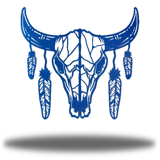 Riverside Designs-Bohemian Cow Skull-Metal Wall Art Décor