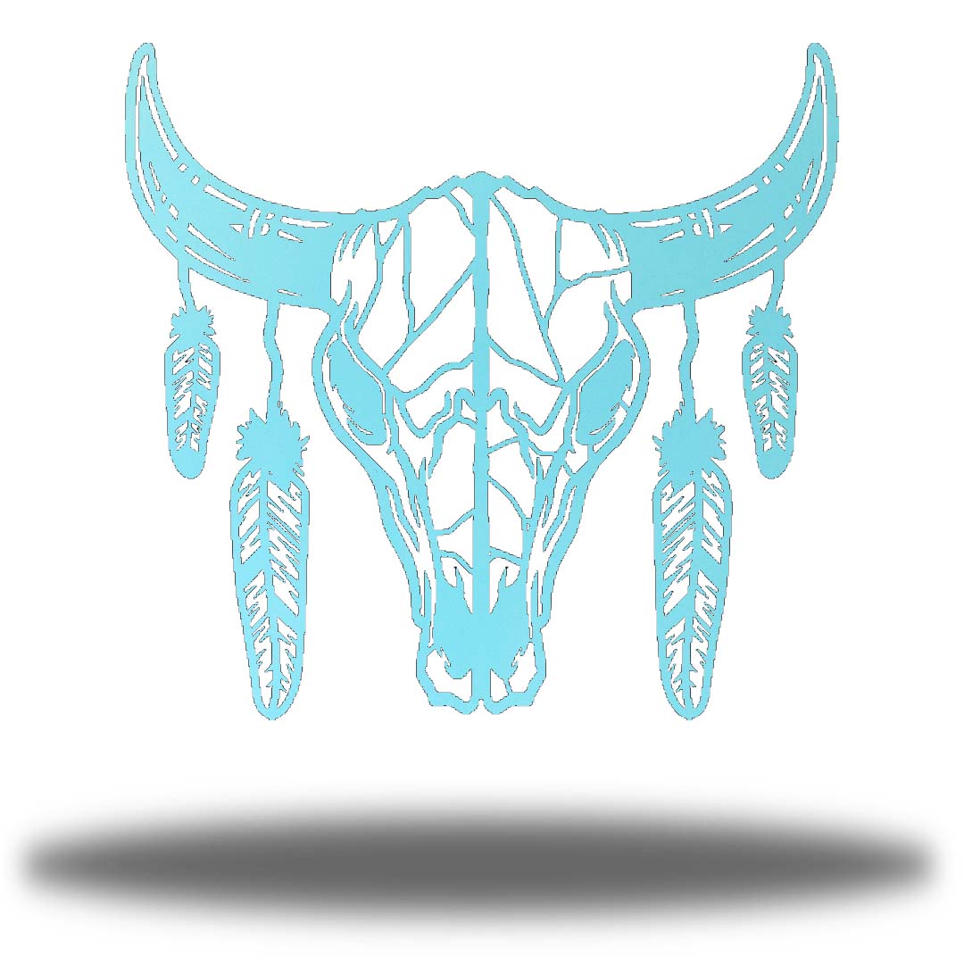 Riverside Designs-Bohemian Cow Skull-Metal Wall Art Décor
