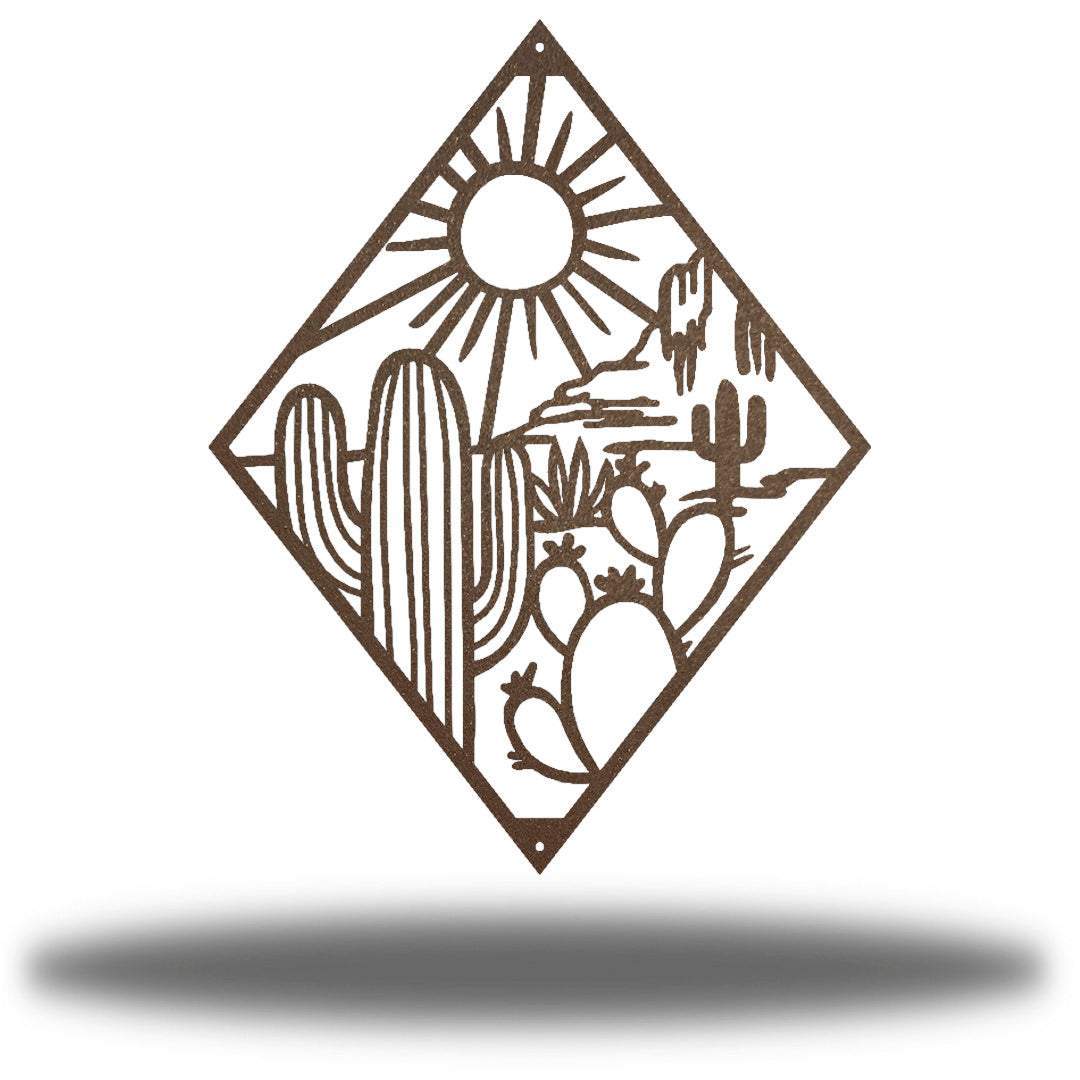 Riverside Designs-Cactus Scene (CLEARANCE)-Metal Wall Art Décor