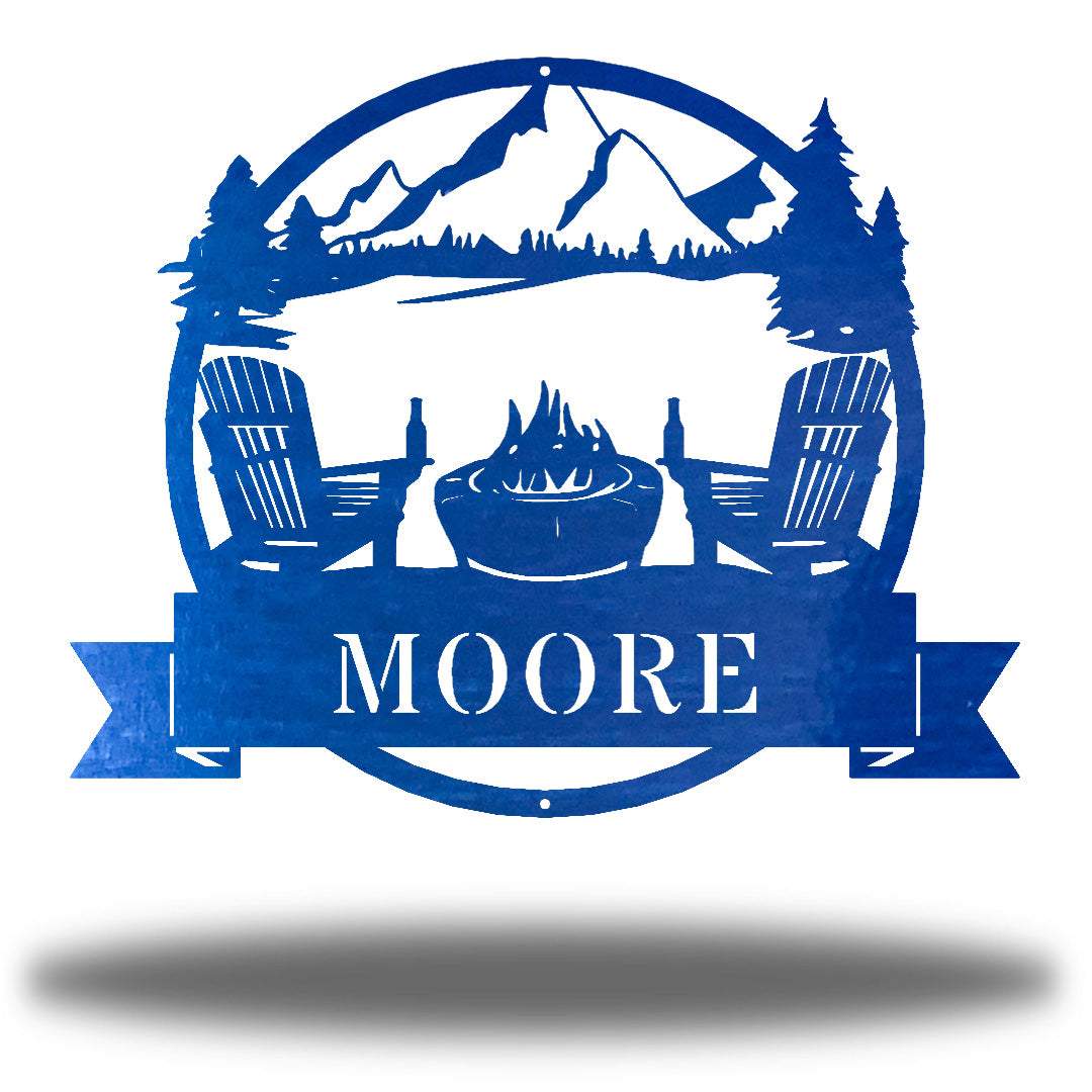 Riverside Designs-Campfire Monogram-Metal Wall Art Décor