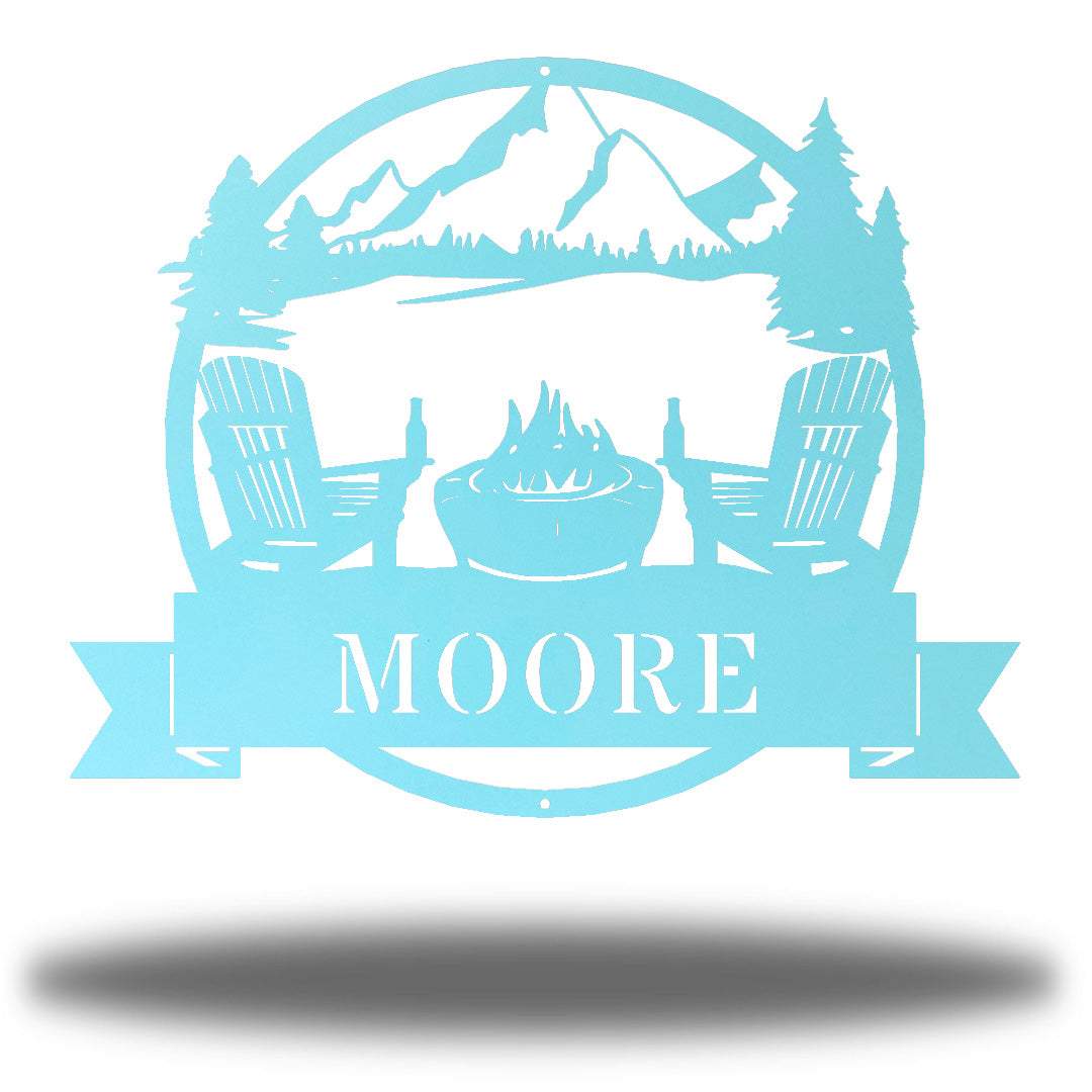 Riverside Designs-Campfire Monogram-Metal Wall Art Décor