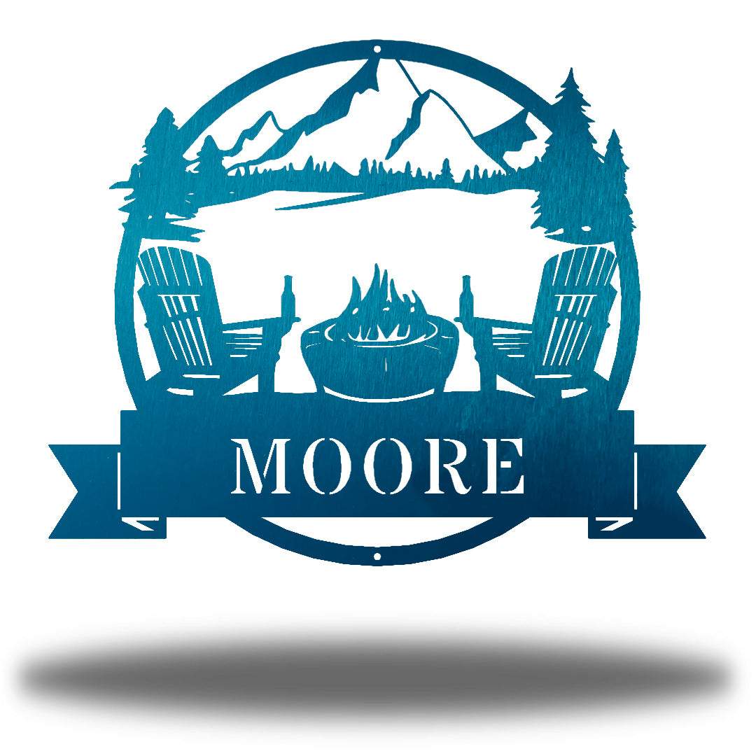 Riverside Designs-Campfire Monogram-Metal Wall Art Décor