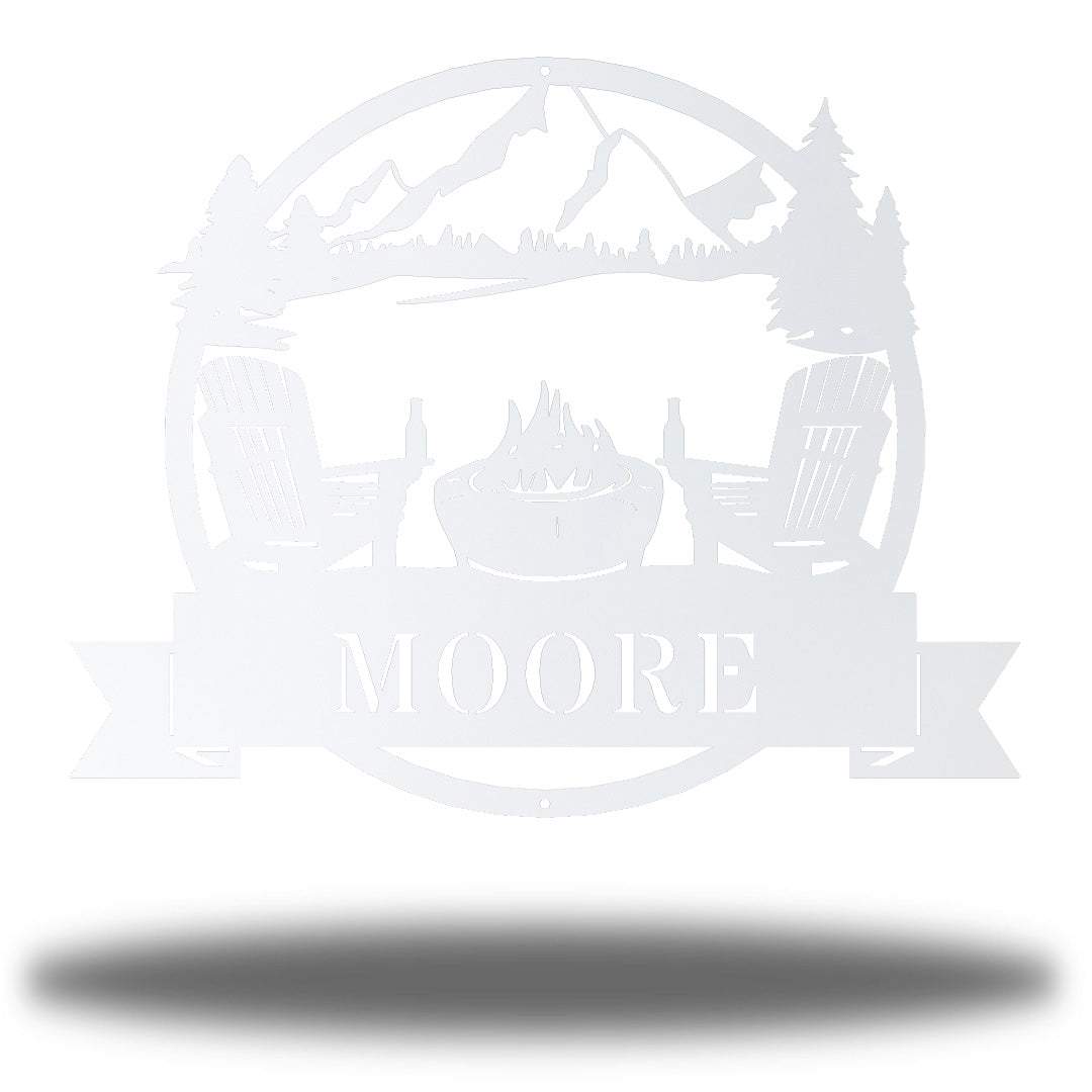 Riverside Designs-Campfire Monogram-Metal Wall Art Décor