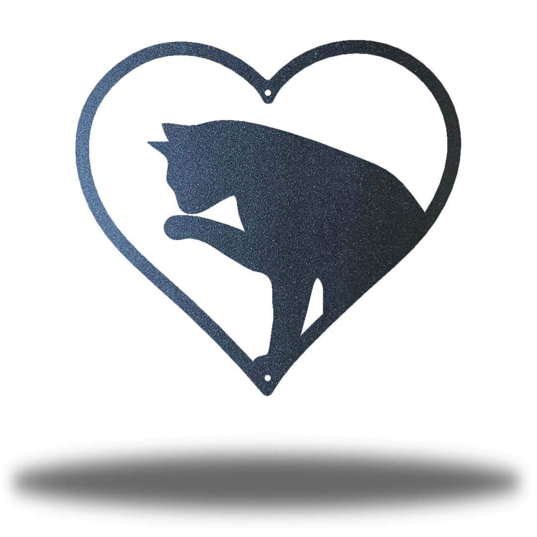 Riverside Designs-Cat Heart-Metal Wall Art Décor