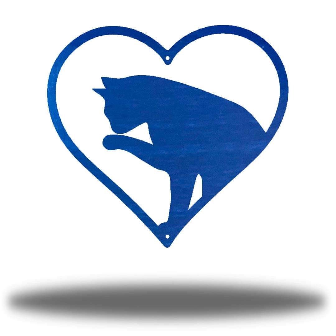 Riverside Designs-Cat Heart-Metal Wall Art Décor