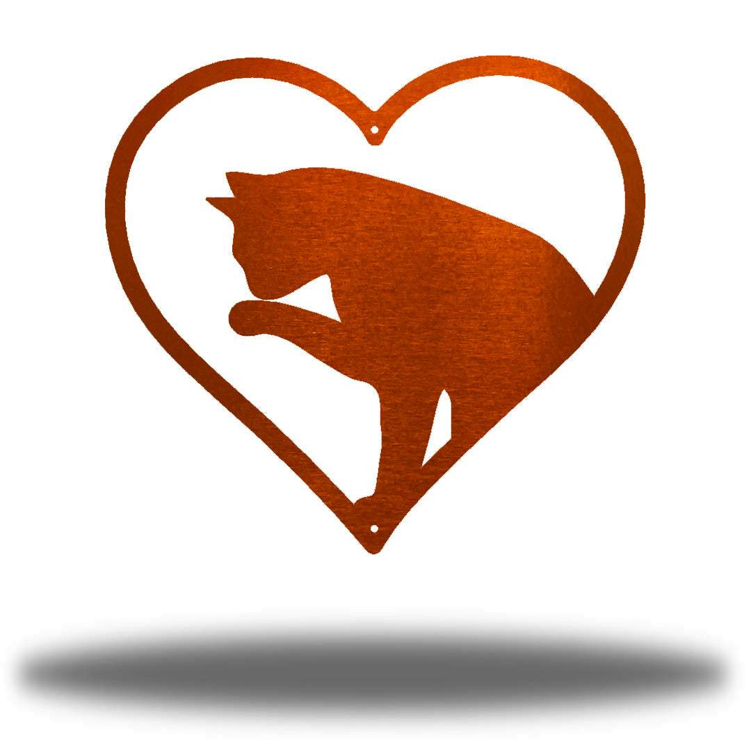 Riverside Designs-Cat Heart-Metal Wall Art Décor