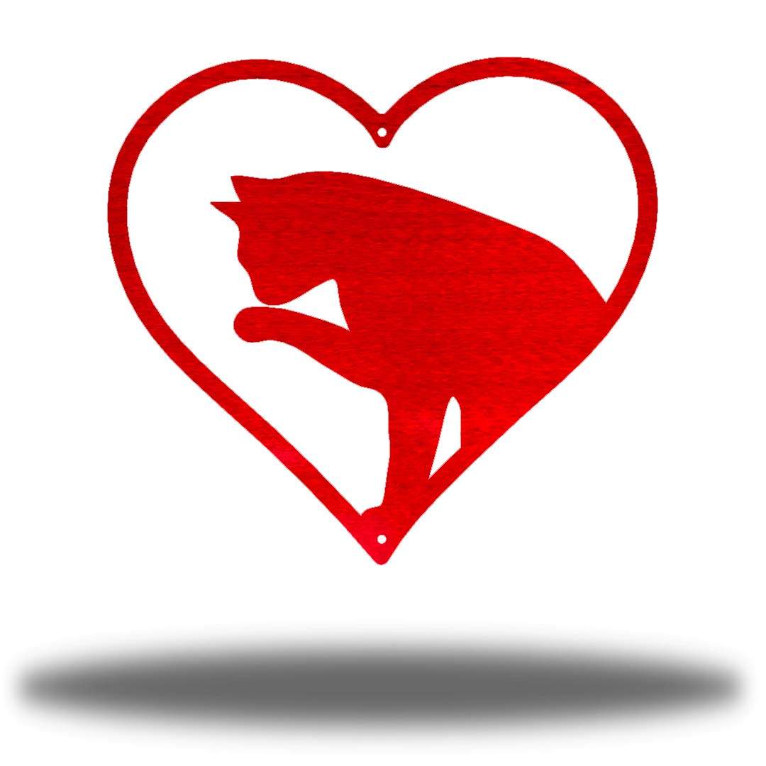 Riverside Designs-Cat Heart-Metal Wall Art Décor