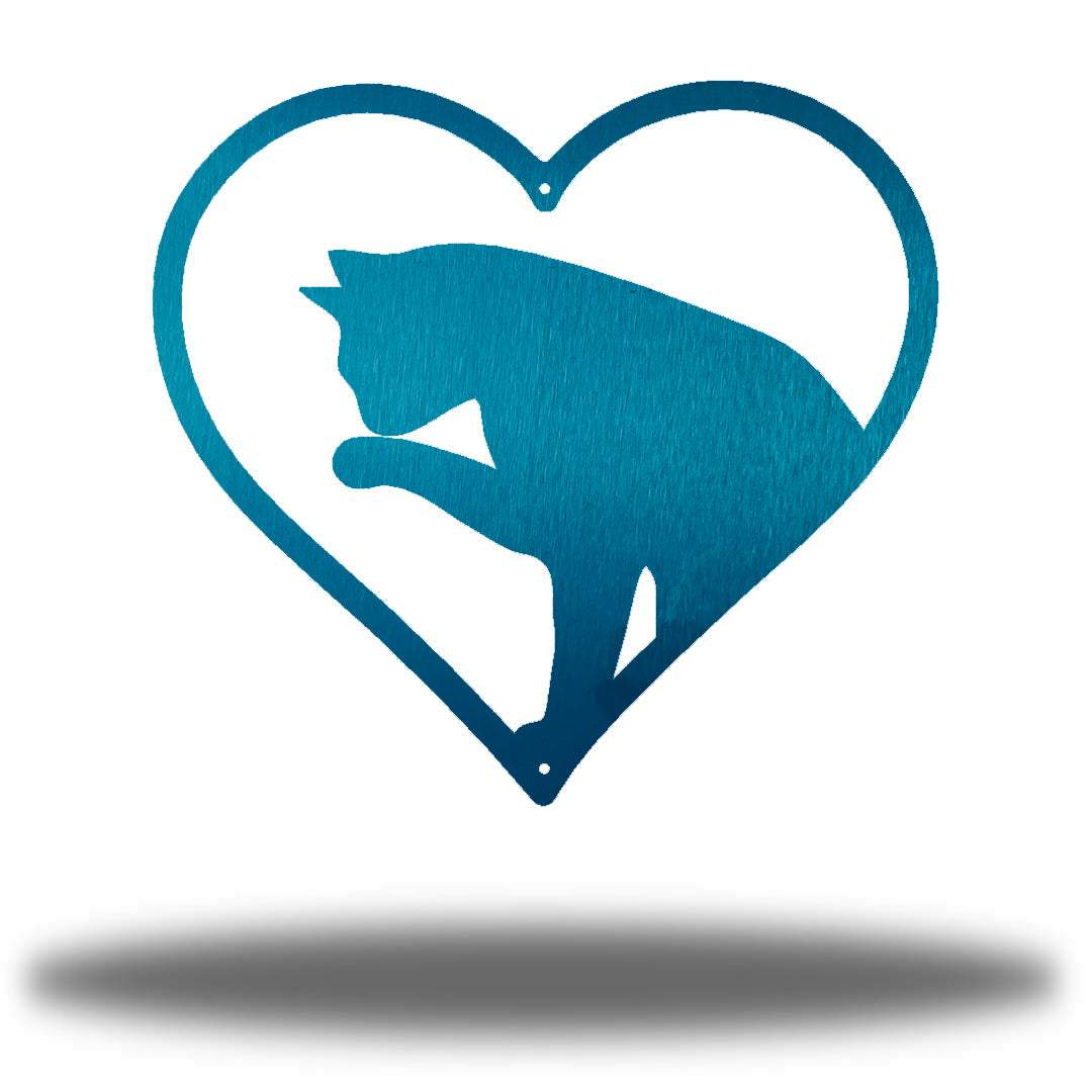 Riverside Designs-Cat Heart-Metal Wall Art Décor