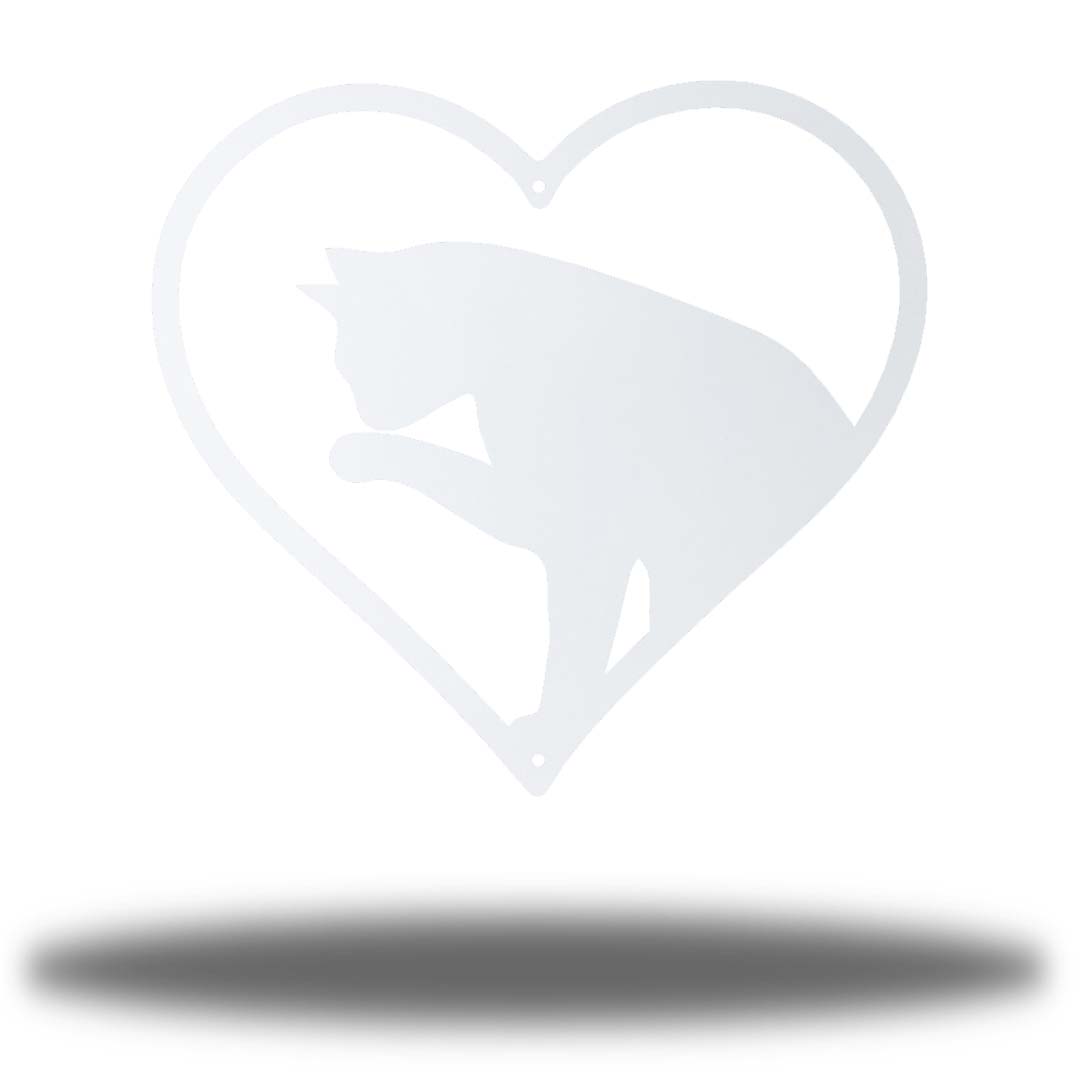 Riverside Designs-Cat Heart-Metal Wall Art Décor