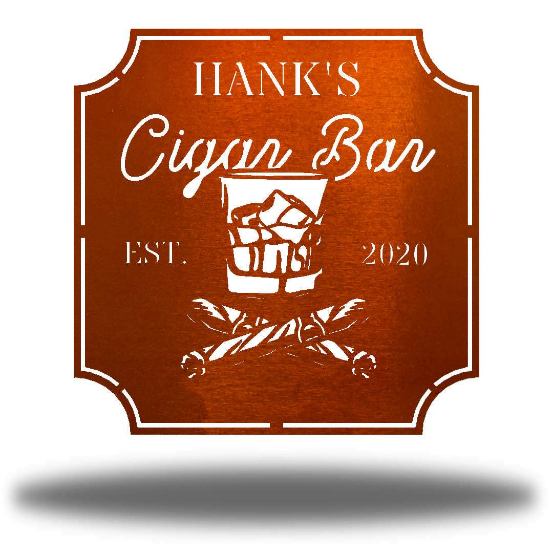Riverside Designs-Cigar Bar Monogram-Metal Wall Art Décor