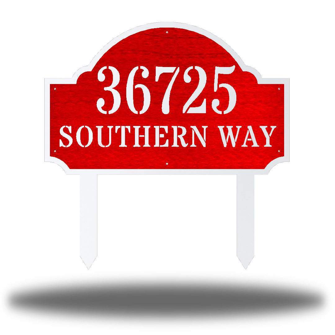 Riverside Designs-Coastal Deluxe Address Stake-Metal Wall Art Décor